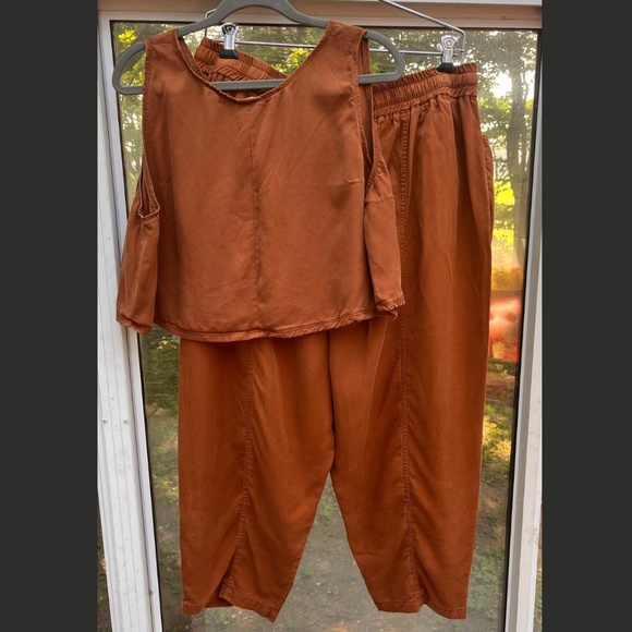 Connally Goods Connally McDougall Rust Colored Cotton Pants & Tank Top Size 3X - Picture 7 of 13